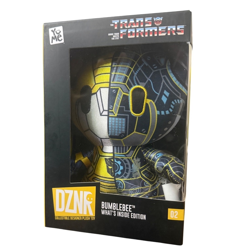 YuMe DZNR Transformers Bumblebee What's Inside Edition Plush Toy 02‎ Boxed